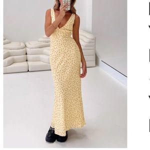 Princess Polly Nellie Maxi Dress Yellow / Red Floral